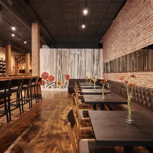 the interior of the restaurant