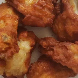 Processed, frozen wing dings that came with chicken &amp; waffles