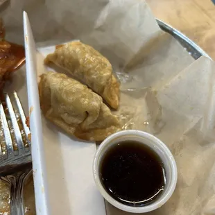 Pot Stickers, after we had eaten most of them.