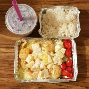 Pineapple shrimp &amp; taro bubble tea