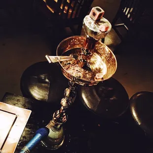 a copper hookah