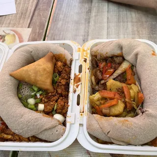 Beef Tibs Ethiopian and Veggies