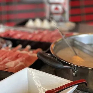 a variety of food being prepared