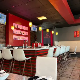 the interior of a restaurant