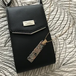Cute necklace and crossbody bag from the boutique:)
