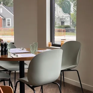 Empty table (was seated later-then that group got their food first)