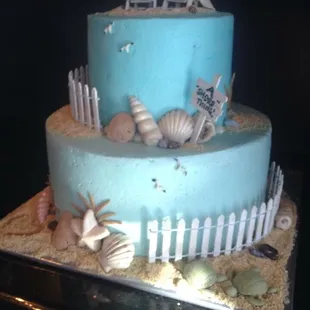 Scrumptious and beautiful wedding shower cake! I&apos;m not a fan of fondant but Heather&apos;s was delish!