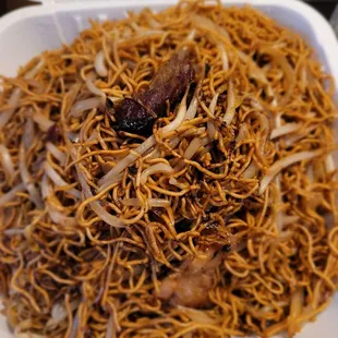 @Heaven Chinese Noodle &amp; BBQ Cafe; Take-out 6/2/2023. David chose this dish, I enjoyed trying both of da Noodle Dishes!Leftovers again! Lol!