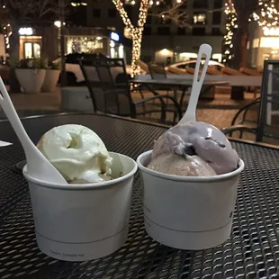 two scoops of ice cream