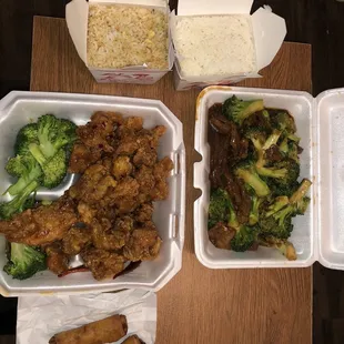 a variety of asian food items