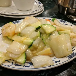 Shrimp with Chinese vegetables