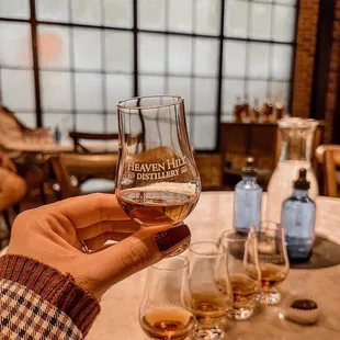 a person holding a glass of wine