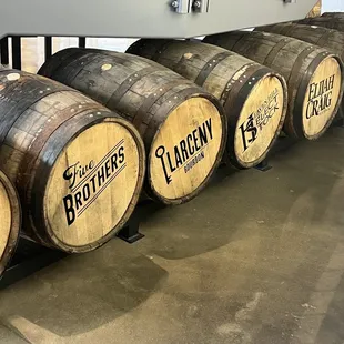 a row of barrels
