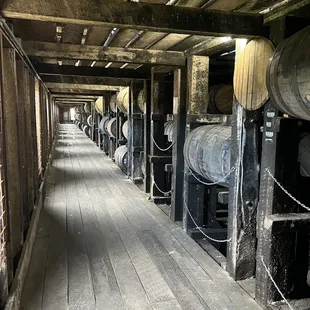 a row of barrels
