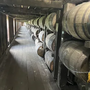 a row of barrels