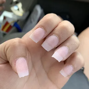 Man cut off all my nails aggressively.