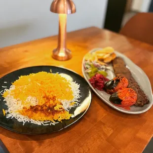 barg kabab with rice and tahdig