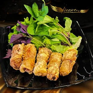 !
 Dive into our crispy, savory egg rolls at Heaven Restaurant Karaoke Entertainment!