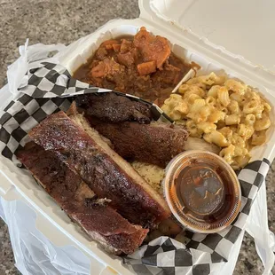 heavens smoked BBQ rib plate