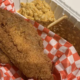 Catfish. Cooked really well. Not dry. Breading is good