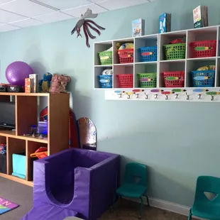 Bright, colorful classrooms.