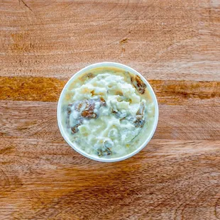 a bowl of rice pudding