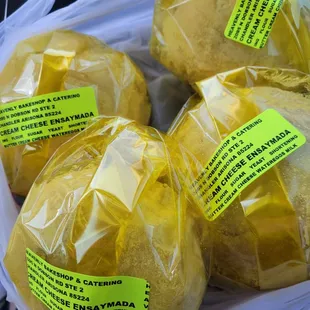 Cream cheese ensaymadas.