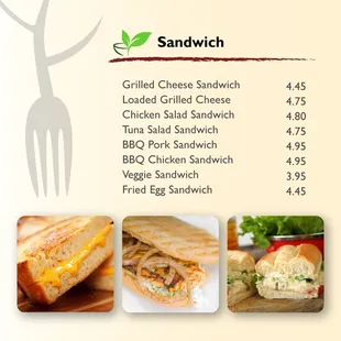 Heavenly Sandwich Menu