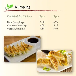 Heavenly Dumplings Menu