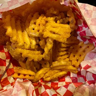 Idaho fries with dry Heavenly Buffaloes seasoning