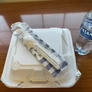 Well-packaged, nice accompaniments, food traveled well.