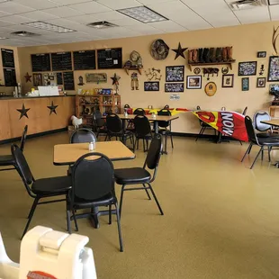 the inside of a restaurant