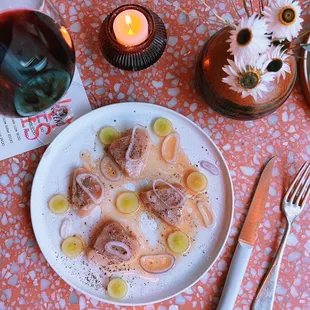 Albacore Cru, Apple, Grape, Walnut Oil