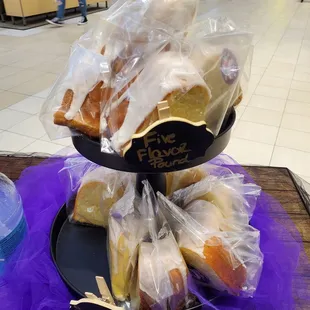 a display of pastries