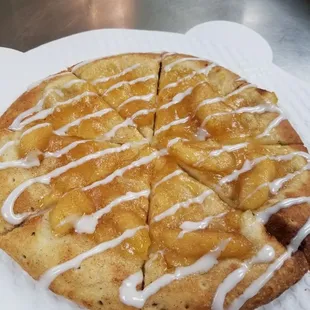 Small Cinnamon Apple Dessert Pizza! Delicious Customer Favorite!