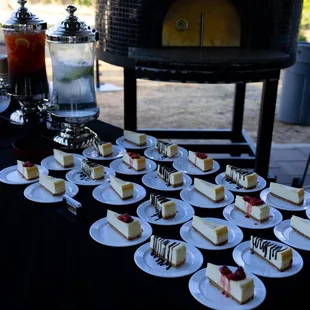 Strawberry and chocolate drizzle cheesecake