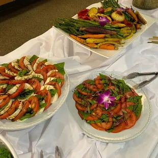 Caprese Salad w/ Balsamic Glaze Medley of Grilled &amp; Roasted Veggies