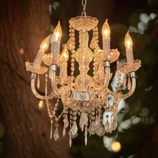 The trees are spectacular with chandeliers in abundance