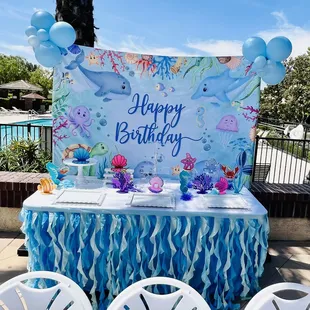 Under the sea dessert table