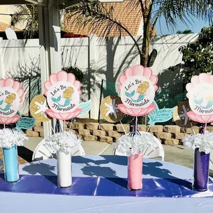 Mermaid centerpieces