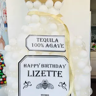 Mosaic balloon tequila bottle :)