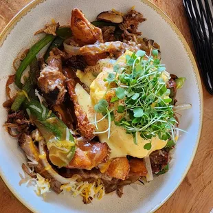 Kalua Pork Potato Hash Canadian Poutine