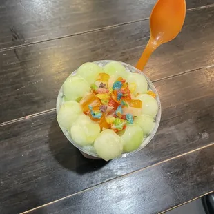 Honeydew shaved ice