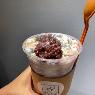 Taro shaved ice (bingsu)
