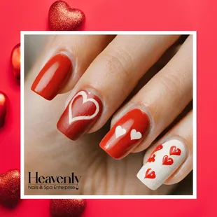 Capture the essence of 'Couple's Canvas.' Complementary designs on each hand, a visual love story. Let your nails narrate your romantic tale