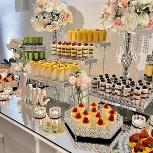 Dessert bar set up at Venue by Three Petals