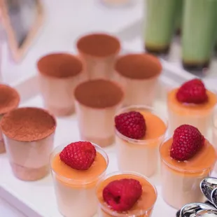 a variety of desserts