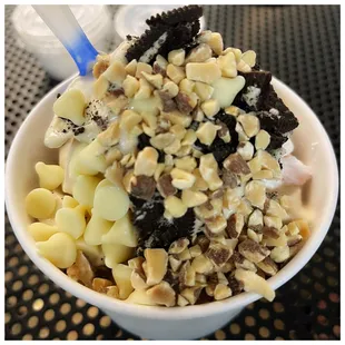 a bowl of ice cream