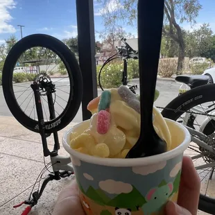 I rode my bike to get a little summer pick me up. This weather got me craving dole whip minus the 2 hour Disney drive :)