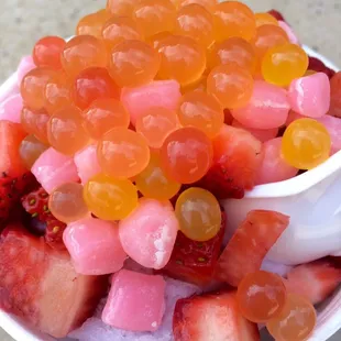 Taro Snow with boba and mochi